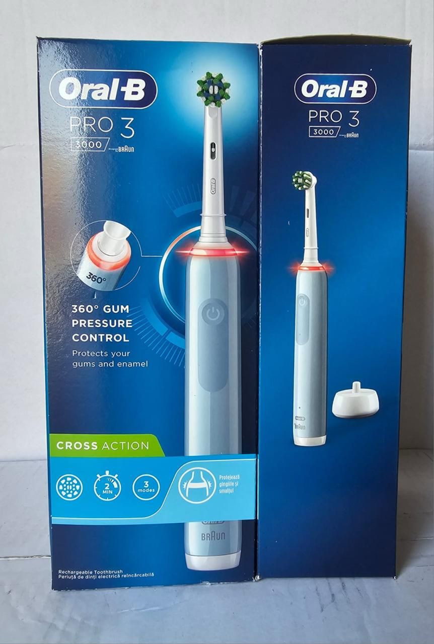 مسواک برقی اورال بی کراس اکشن مدل PRO3 3000 رنگ آبی ( ارسال 2 روز کاری )