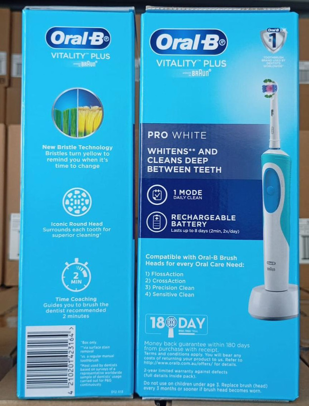 مسواک برقی اورال بی مدل 513.Vitality Plus D12 ( ارسال 2 روز کاری )
